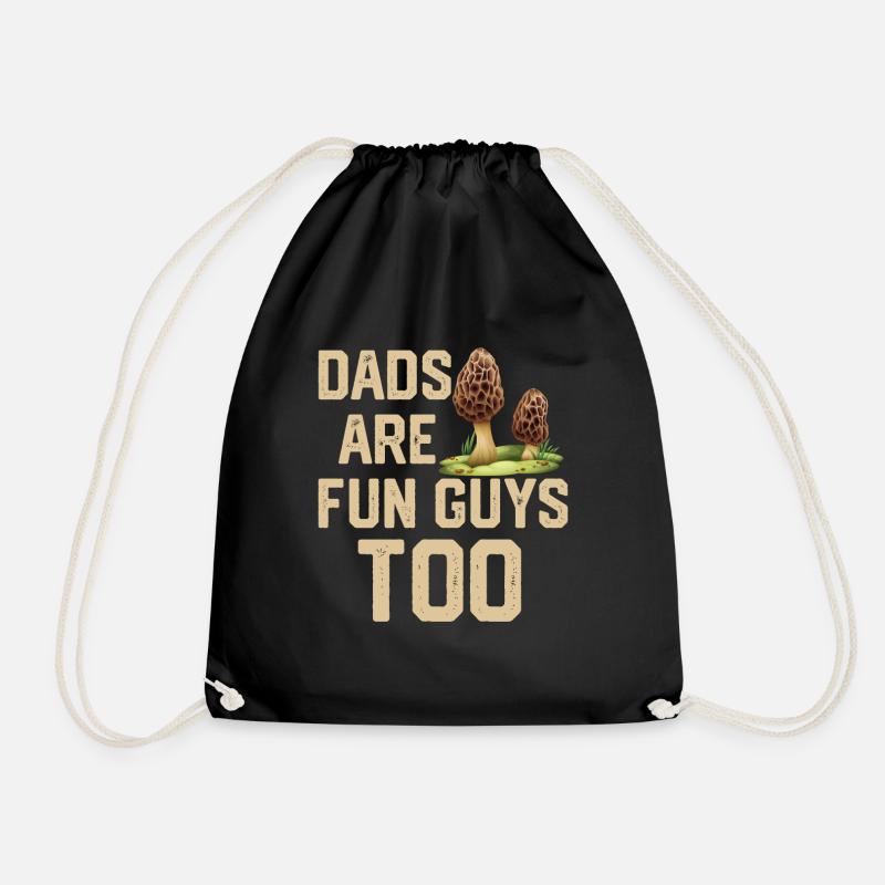 dads are fun guys too - Drawstring Bag - black