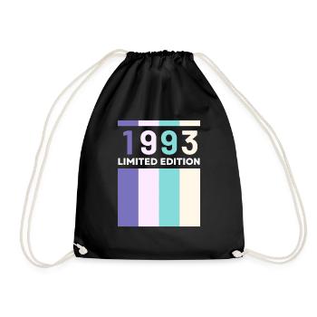 30 ans né en 1993 rétro 30e anniversaire - Sac de sport léger - noir - Devant