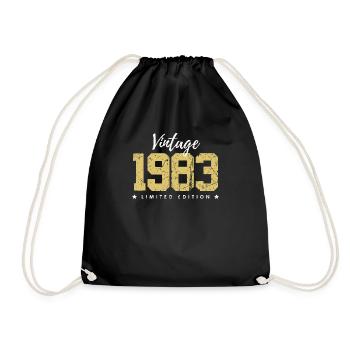 40 ans né en 1983 rétro 40e anniversaire - Sac de sport léger - noir - Devant