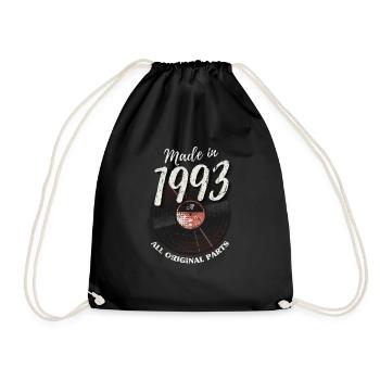 30 ans né en 1993 rétro 30e anniversaire - Sac de sport léger - noir - Devant