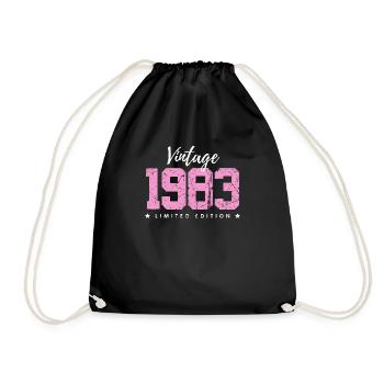 40 ans né en 1983 rétro 40e anniversaire - Sac de sport léger - noir - Devant