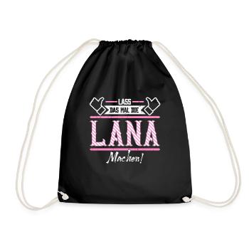 Lana Geschenkidee Geschenk Geburtstag - Turnbeutel - Schwarz - Vorne