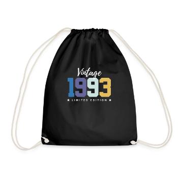 30 ans né en 1993 rétro 30e anniversaire - Sac de sport léger - noir - Devant