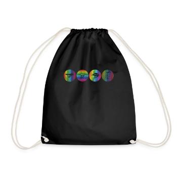 Bicycle Accessories Cyclist Motif - Drawstring Bag - black - Front