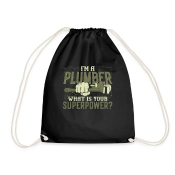 Plombier de plomberie vintage Je suis un - Sac de sport léger - noir - Devant