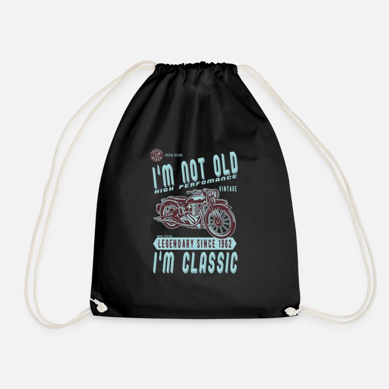 I'm Not Old I'm Classic. Biker Geburtstag 1962 - Turnbeutel - Schwarz