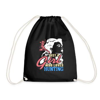 Juste une fille qui aime chasser le T-shirt Retro Hunter - Sac de sport léger - noir - Devant