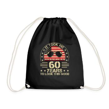 Il m’a fallu 60 ans Adult Humor Spr - Sac de sport léger - noir - Devant