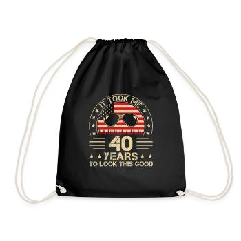 Il m’a fallu 40 ans Adult Humor Spr - Sac de sport léger - noir - Devant