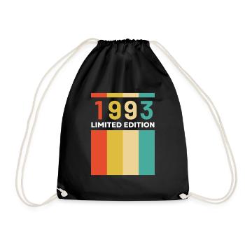 30 ans né en 1993 rétro 30e anniversaire - Sac de sport léger - noir - Devant