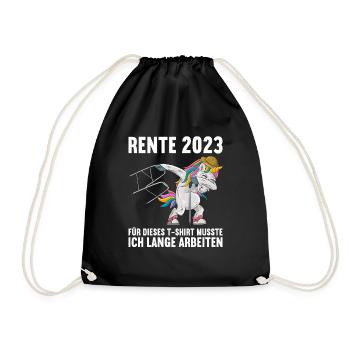 Pensioner 2023 Pensioner 2023 Pension 2023 - Drawstring Bag - black - Front