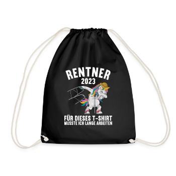 Pension 2023 Retirement Farewell Pensioner 2023 - Drawstring Bag - black - Front