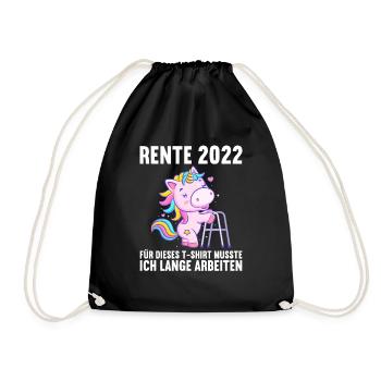 Rentner 2023 Rentnerin 2023 Rente 2023 - Turnbeutel - Schwarz - Vorne