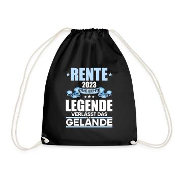 Rentner 2023 Rentnerin 2023 Rente 2023 - Turnbeutel - Schwarz - Vorne