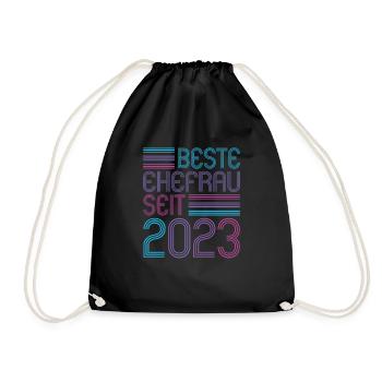Meilleure épouse depuis 2023 1er anniversaire de mariage - Sac de sport léger - noir - Devant