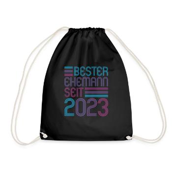 Meilleur mari depuis 2023 1er anniversaire de mariage - Sac de sport léger - noir - Devant