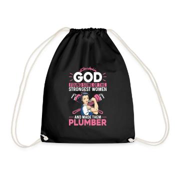 Plombier de plomberie Femme Dieu trouvé - Sac de sport léger - noir - Devant