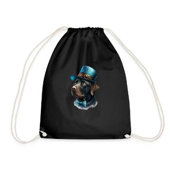 Dog Labrador Retriever Motif chien - Sac de sport léger - noir - Devant