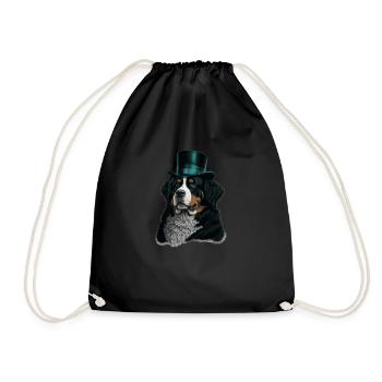 Hund Bernese Mountain Dog Hundemotiv - Turnbeutel - Schwarz - Vorne