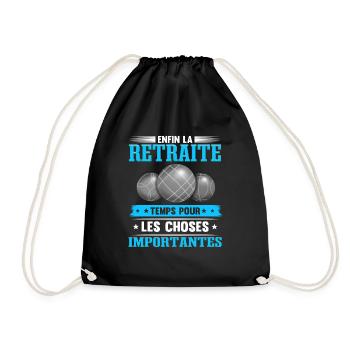 Boule Lyonnaise Retraite Bouliste - Sac de sport léger - noir - Devant
