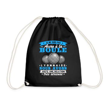 Boule Lyonnaise Cadeau amusant - Sac de sport léger - noir - Devant