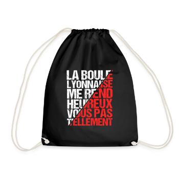 Bouliste Proverbe Boule Lyonnaise Drôle - Sac de sport léger - noir - Devant