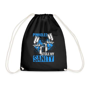 Car Painter Pinholes stole my Sanity Sprayer - Drawstring Bag - black - Front