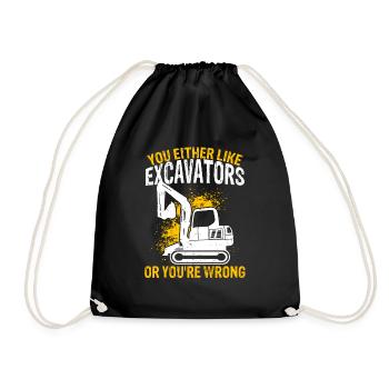 Ouvrier opérateur d'excavatrice creuser - Sac de sport léger - noir - Devant