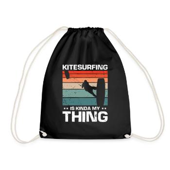 Le kitesurf c'est un peu mon truc Kite Kiteboarder - Sac de sport léger - noir - Devant