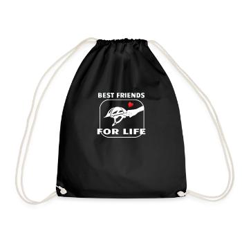 Bicycle Accessories Cyclist Motif - Drawstring Bag - black - Front