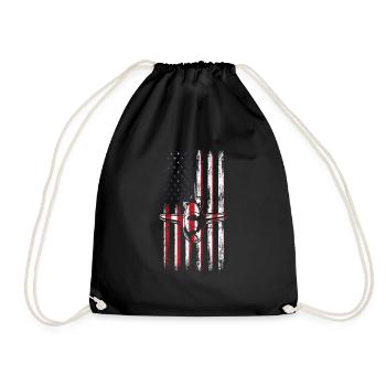 Espace aérospatial Voyage spatial Vol spatial USA Flag Space - Sac de sport léger - noir - Devant