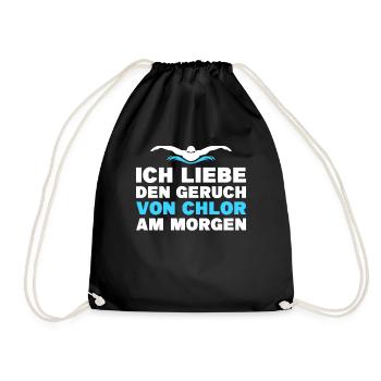 Ich Liebe Den Geruch Von Clor Am Morgen - Turnbeutel - Schwarz - Vorne