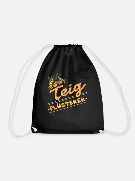 Pizza Bäcker Konditor | Teigflüsterer - Turnbeutel - Schwarz