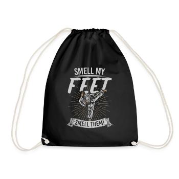 Smell My Feet Smell Them Kampf Kampfsport Training - Turnbeutel - Schwarz - Vorne