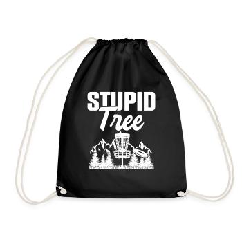Stupid Tree Disc Golf Tournament - Drawstring Bag - black - Front
