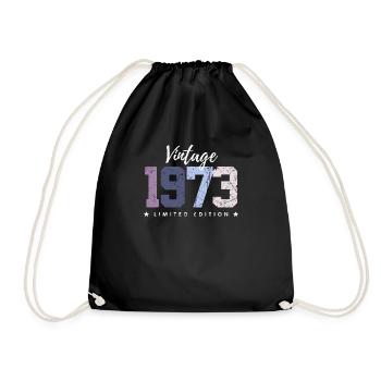 50 ans né en 1973 rétro 50e anniversaire - Sac de sport léger - noir - Devant