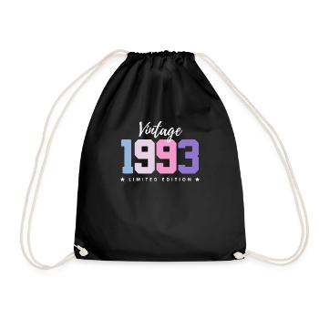 30 ans né en 1993 rétro 30e anniversaire - Sac de sport léger - noir - Devant