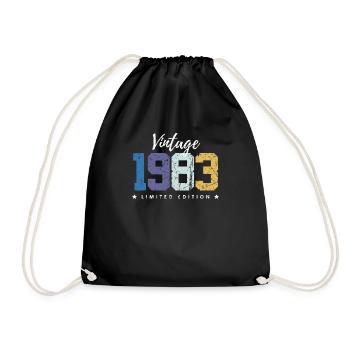 40 ans né en 1983 rétro 40e anniversaire - Sac de sport léger - noir - Devant
