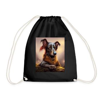 Chien - Sac de sport léger - noir - Devant