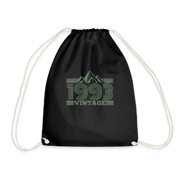 Mountains Hiking 1993 Birthday Vintage Sayings - Drawstring Bag - black - Front