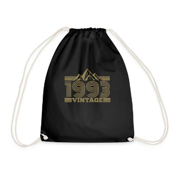 Mountains Hiking 1993 Birthday Vintage Sayings - Drawstring Bag - black - Front