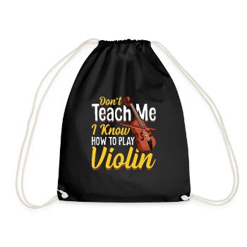 Ne m’apprenez pas, je sais jouer du violon - Sac de sport léger - noir - Devant