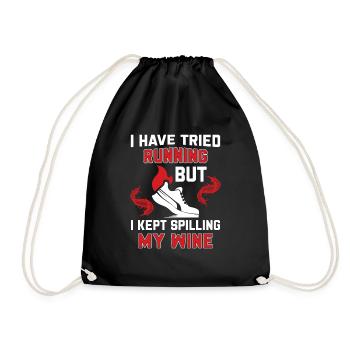 Jogging Saying for Running - Runners - Drawstring Bag - black - Front