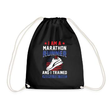 Jogging Saying for Running - Runners - Drawstring Bag - black - Front