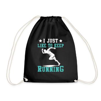 Jogging Saying for Running - Runners - Drawstring Bag - black - Front