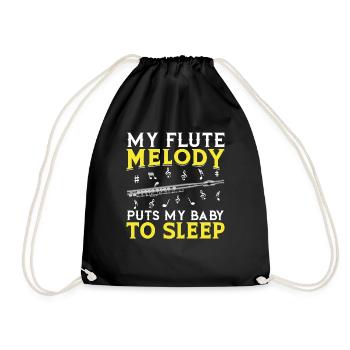 Ma mélodie de flûte fait mon bébé - Sac de sport léger - noir - Devant