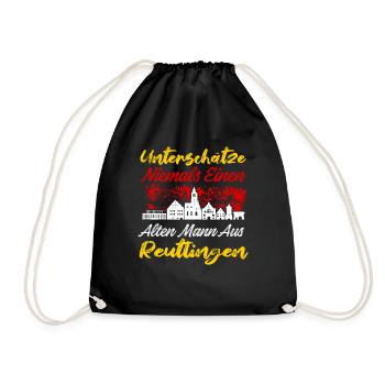Reutlingen - Turnbeutel - Schwarz - Vorne