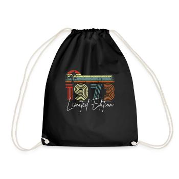 50 ans né en 1973 rétro 50e anniversaire - Sac de sport léger - noir - Devant