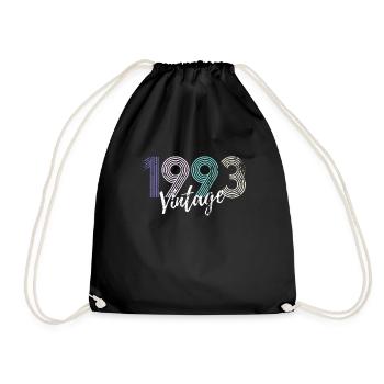 30 ans né en 1993 rétro 30e anniversaire - Sac de sport léger - noir - Devant