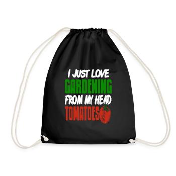 J’adore jardiner de ma tête TOMATES drôle - Sac de sport léger - noir - Devant